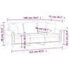 vidaXL 3-Sitzer-Sofa mit Kissen Braun 180 cm Samt