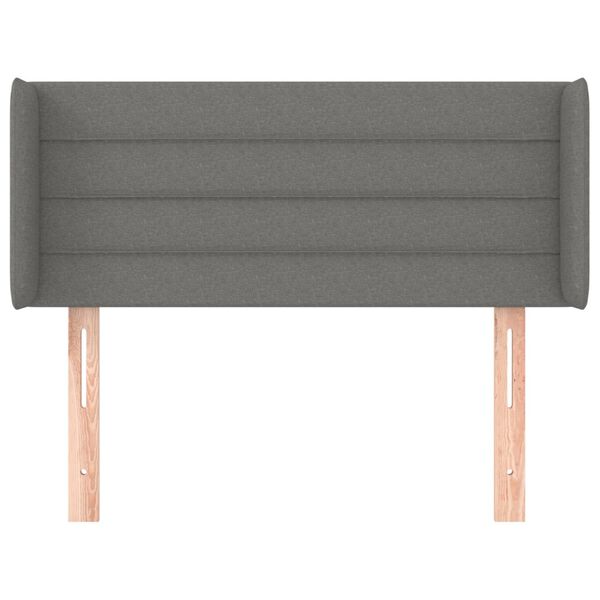 vidaXL Kopfteil mit Ohren Dunkelgrau 83x16x78/88 cm Stoff
