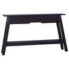 vidaXL Konsolentisch Schwarz 120x30x75 cm Massivholz Mahagoni