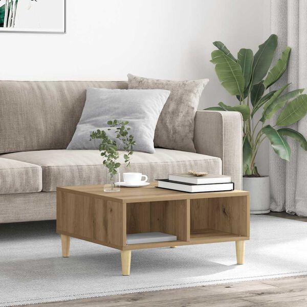 vidaXL Couchtisch Artisan-Eiche 60x60x30 cm Holzwerkstoff