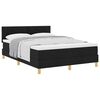 vidaXL Boxspringbett mit Kissen Schwarz 160 x 200 cm Stoff