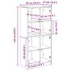 vidaXL Highboard Altholz 68 x 37 x 142 cm Holzwerkstoff