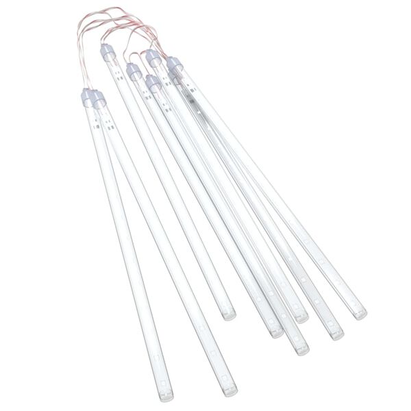 vidaXL LED Meteor-Lichter 8 Stk. 30 cm Kaltwei&szlig; 192 LEDs