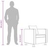 vidaXL Sofa-Set Kunstleder 3-Sitzer + 2-Sitzer + Sessel Schwarz