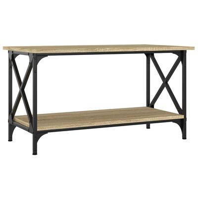 vidaXL Couchtisch Sonoma Eiche 80x45x45 cm Holzwerkstoff und Eisen