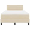 vidaXL Boxspringbett mit Matratze Creme 120 x 190 cm Stoff