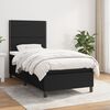 vidaXL Boxspringbett mit Matratze Schwarz 90x190 cm Stoff