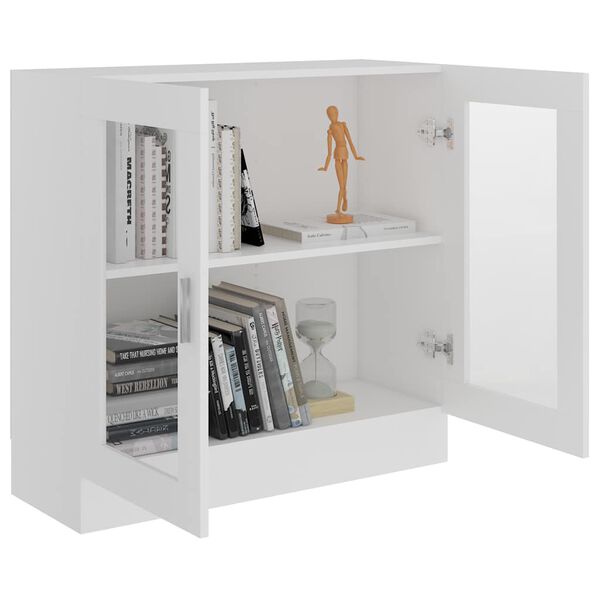 vidaXL Vitrinenschrank Wei&szlig; 82,5x30,5x80 cm Holzwerkstoff