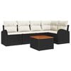vidaXL Gartensofa-set 6 stk. Schwarz Poly-Rattan