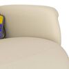 vidaXL Massagesessel mit Fu&szlig;teil Creme Kunstleder