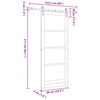 vidaXL Schiebet&uuml;r ORKDAL Braun 86 x 211 cm Massives Kiefernholz