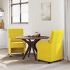 vidaXL Esszimmerst&uuml;hle mit Rollen 2 pcs Gelb 58 x 65 x 98 cm Samt