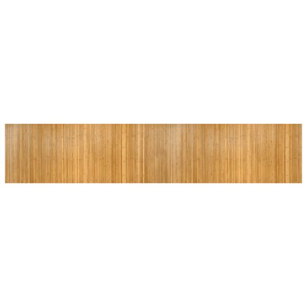 vidaXL Teppich Rechteckig Natur 80x400 cm Bambus