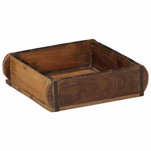 vidaXL Tablett Braun 29 x 31 x 10 cm Massives upgecyceltes Holz