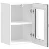 vidaXL K&uuml;chen-H&auml;ngeschrank mit Glast&uuml;r Kalmar Schwarz Holzwerkstoff