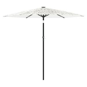 vidaXL Sonnenschirm mit Stahlmast Wei&szlig; 223x223x213 cm
