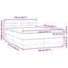 vidaXL Boxspringbett mit Matratze Dunkelblau 140x210 cm Samt