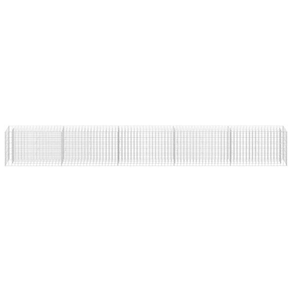 vidaXL Gabionen-Hochbeet Verzinkter Stahl 450&times;30&times;60 cm