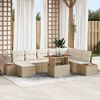 vidaXL Garten Essgruppe mit Kissen 9 pcs Beige und Creme