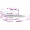 vidaXL Bettgestell Braun und hellgrau 200 x 200 cm Massivholz Kiefer