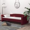 vidaXL Tagesbett mit Matratze USB Weinrot Stoff 90x200 cm