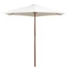 vidaXL Sonnenschirm 270&times;270 cm Holzstange Cremewei&szlig;