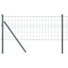 vidaXL Bodenmontierter Euro-Zaun 25 x 0,8 m PVC-beschichteter Stahl