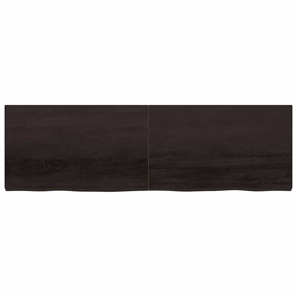 vidaXL Waschtischplatte Dunkelbraun 200x60x(2-6)cm Massivholz