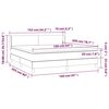 vidaXL Boxspringbett mit Matratze Schwarz 160x200 cm Stoff