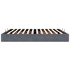 vidaXL Ottoman-Bett ohne Matratze Dunkelgrau 180x200 cm Samt