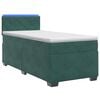 vidaXL Boxspringbett mit Matratze und LED Dunkelgr&uuml;n 80 x 200 cm Samt