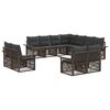 vidaXL Gartensofa-set 11 pcs Grau und Dunkelgrau Poly-Rattan