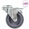 vidaXL 32 Stk. Lenkrollen mit R&uuml;ckenloch 75 mm