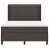 vidaXL Boxspringbett mit Matratze Dunkelbraun 160 x 200 cm Stoff