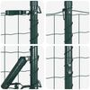 vidaXL Zaun mit Pfosten Gr&uuml;n 1,6 x 10 m Stahl und PVC