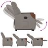 vidaXL Relaxsessel mit Aufstehhilfe Elektrisch Taupe Stoff