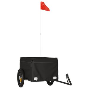 vidaXL Fahrradanh&auml;nger Schwarz 30 kg Eisen