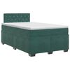 vidaXL Boxspringbett mit Matratze Dunkelgr&uuml;n 120 x 200 cm Samt
