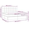 vidaXL Boxspringbett mit Matratze & LED Taupe 200x200 cm Stoff