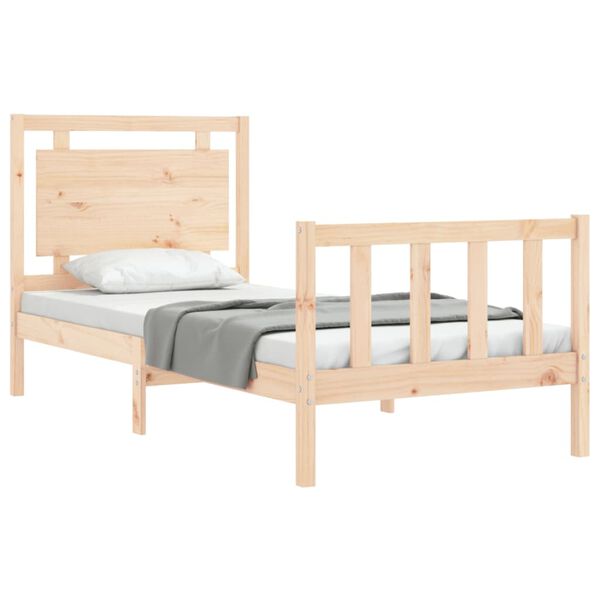 vidaXL Massivholzbett ohne Matratze 100x200 cm Kiefernholz
