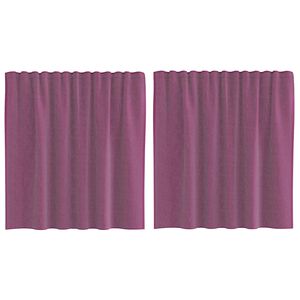 vidaXL Voile Vorh&auml;nge mit Schlaufen 2 Stk. Lila 140x140 cm