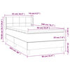 vidaXL Boxspringbett mit Matratze Blau 90x200 cm Stoff