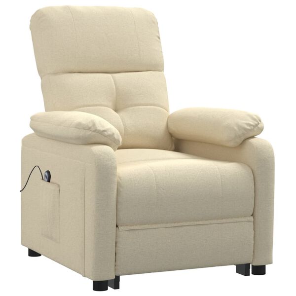 vidaXL Aufstehsessel Creme Stoff