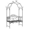 vidaXL Gartenbank Schwarz 121 x 48 x 200 cm Stahl