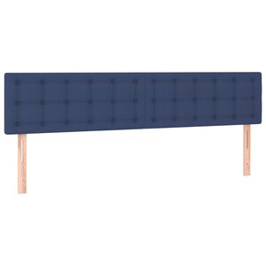 vidaXL Kopfteile Blau 180x5x78/88 cm Stoff