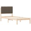 vidaXL Bettgestell mit gepolstertem Kopfteil Taupe 75 x 190 cm