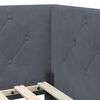 vidaXL Eckbettgestell mit Matratze Dunkelgrau 90 x 200 cm Samt