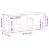 vidaXL Wandschrank 80x20x30 cm Altholz-Optik Holzwerkstoff