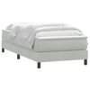 vidaXL Boxspringbett mit Matratze Hellgrau 90x220 cm Samt