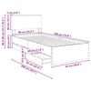 vidaXL Bettrahmen Sonoma-Eiche 90 x 190 cm Ingenieurs Holz